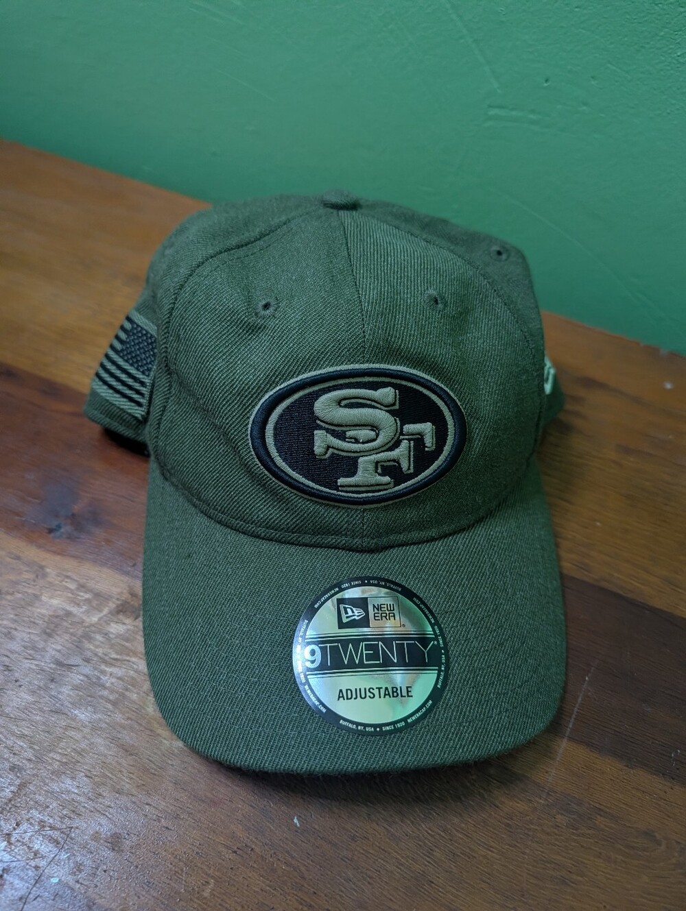 🏈New Era 49ers 9TWENTY Salute to Service Olive Hat NWT Unisex - Picture 2 of 11